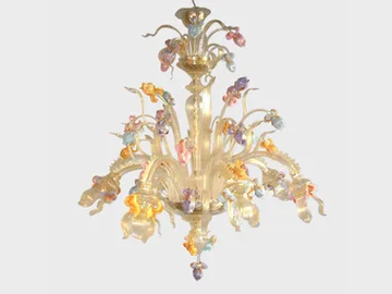 VAN GOGH IRIS GOLD - Murano glass chandelier by Sogni Di Cristallo - view 2